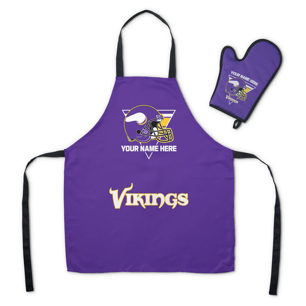 NFL Minnesota Vikings Personalized Apron BBQ Mitt Set