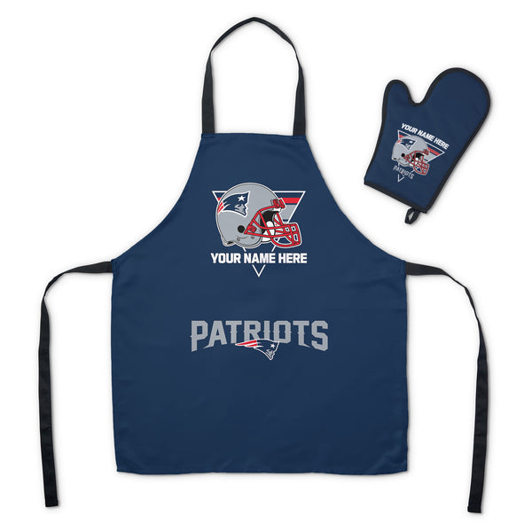 NFL New England Patriots Personalized Apron BBQ Mitt Set