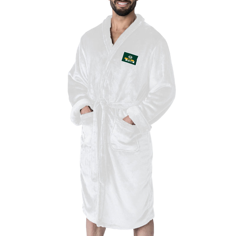 Green Bay Packers #1 Dad Silk Touch Robe S/M White