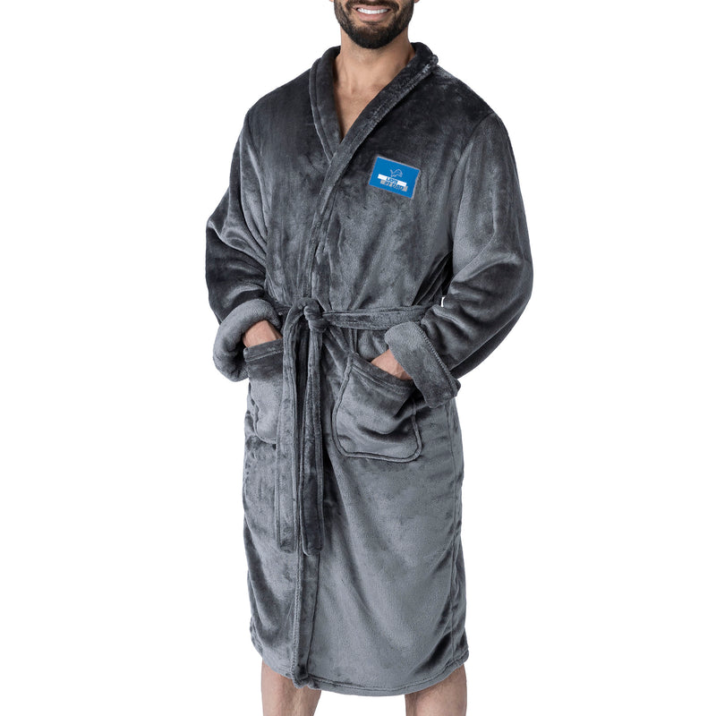 Detroit Lions #1 Dad Silk Touch Robe S/M Grey