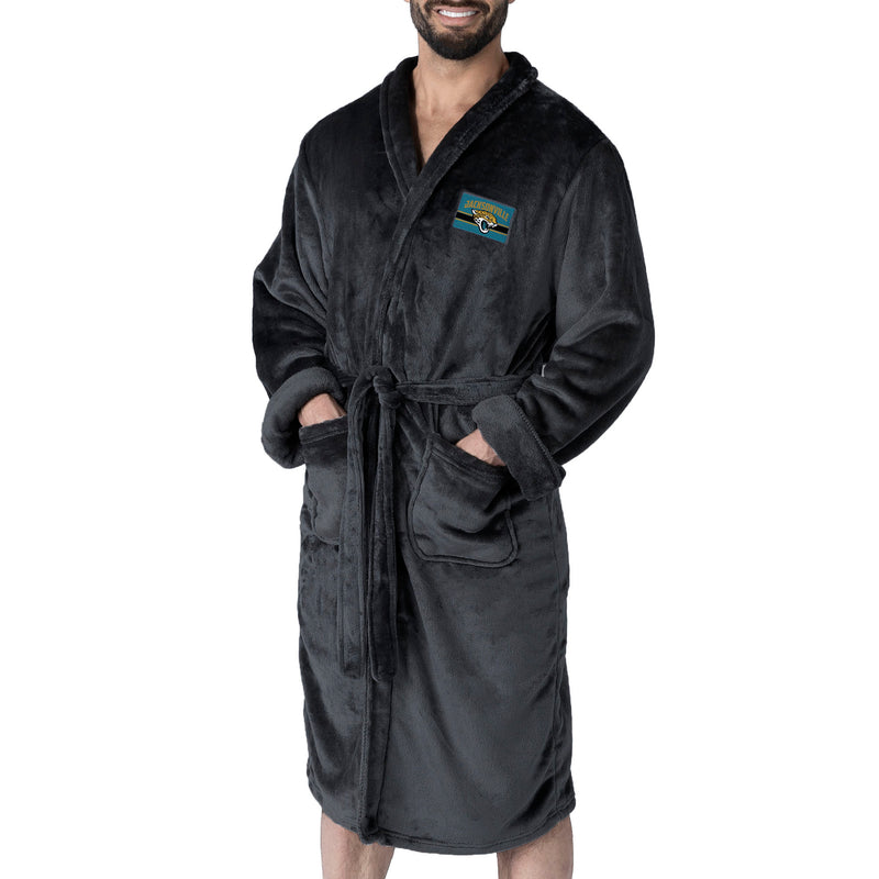 Jacksonville Jaguars NFL Rollout Black L/XL Silk Touch Robe