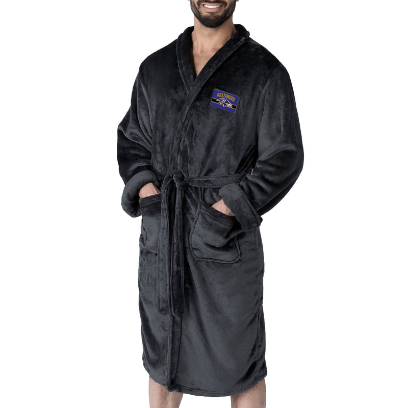 Baltimore Ravens Rollout Black L/XL Silk Touch Robe