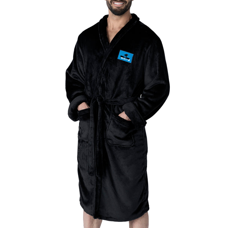 Carolina Panthers #1 Dad Silk Touch Robe L/XL Black