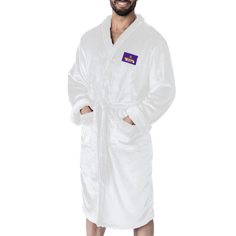 Minnesota Vikings #1 Dad Silk Touch Robe L/XL White