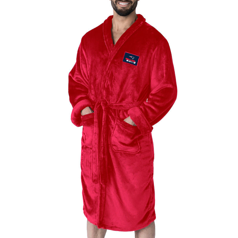 New England Patriots #1 Dad Silk Touch Robe L/XL Red