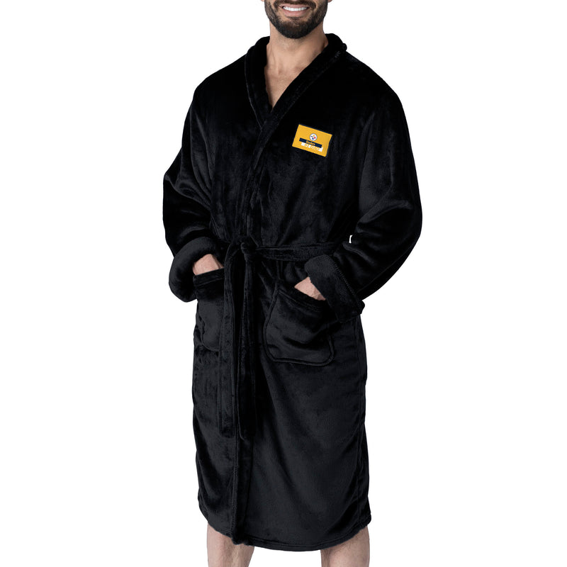 Pittsburgh Steelers #1 Dad Silk Touch Robe L/XL Black
