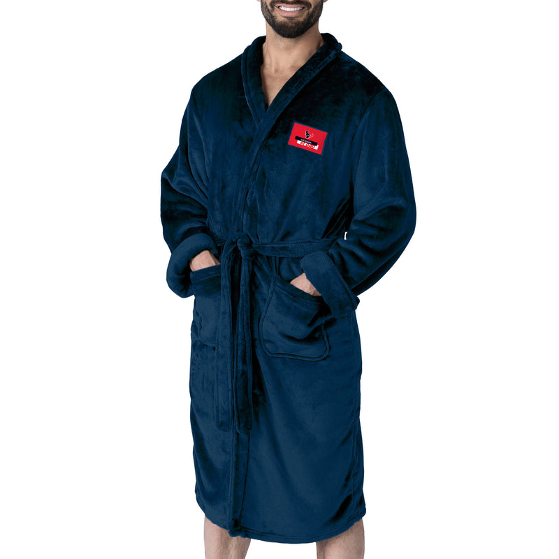 Houston Texans #1 Dad Silk Touch Robe L/XL Navy