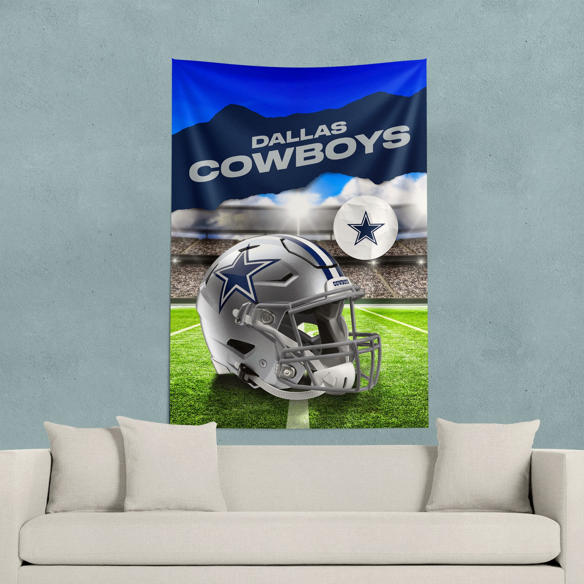 Dallas Cowboys NFL Midfield Wall Hanging Tapestry 40 x 57 inches