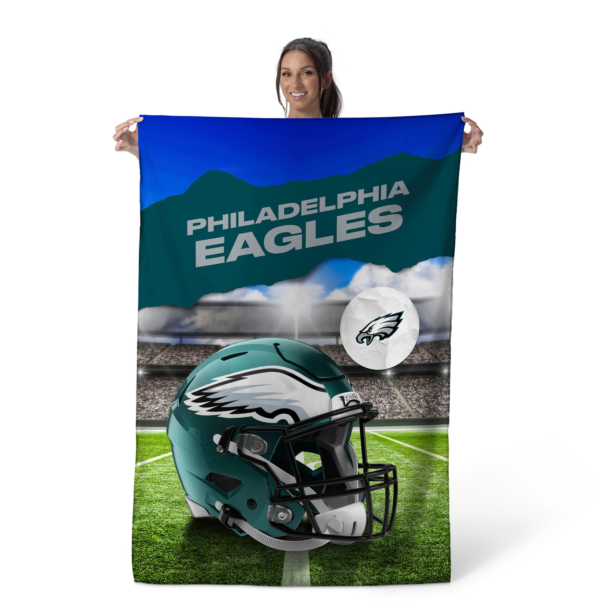 Philadelphia Eagles NFL Midfield Wall Hanging Tapestry 40 x 57 inches