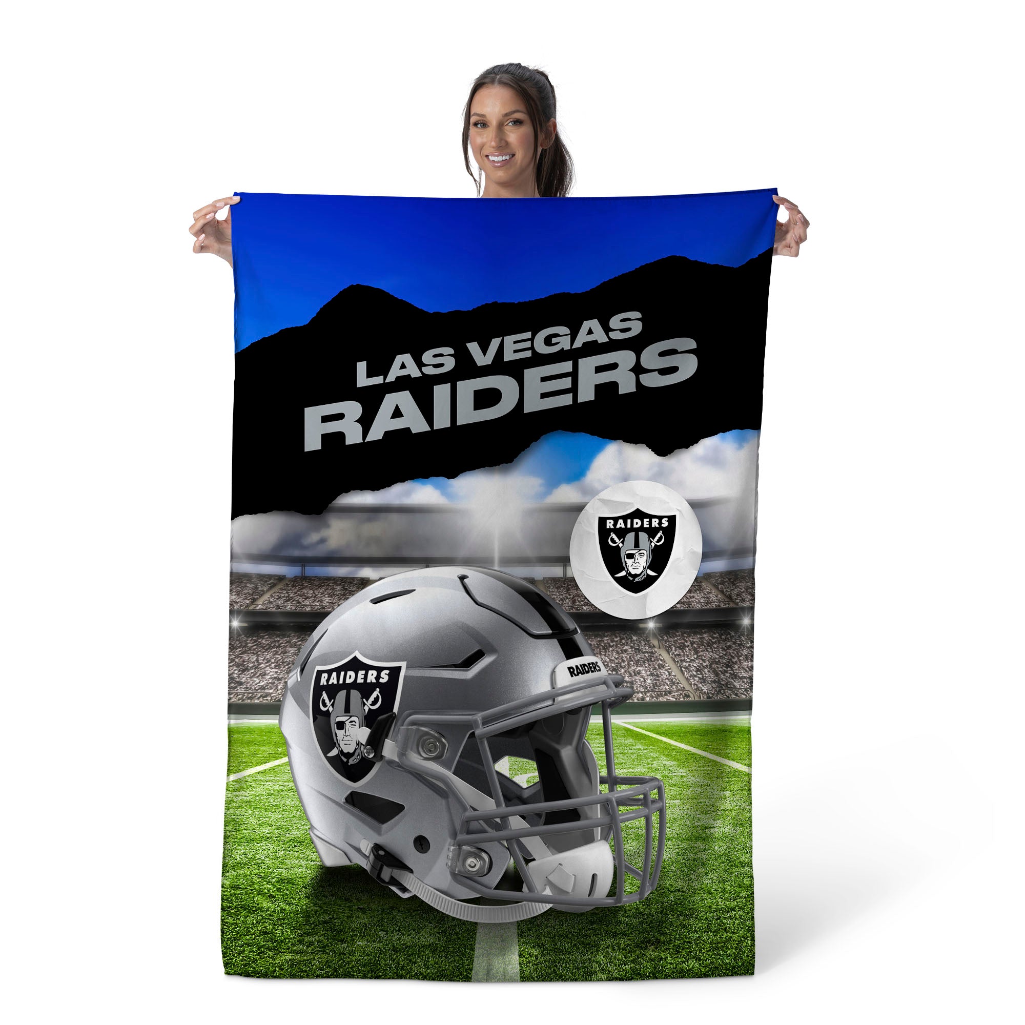 Las Vegas Raiders NFL Midfield Wall Hanging Tapestry 40 x 57 inches