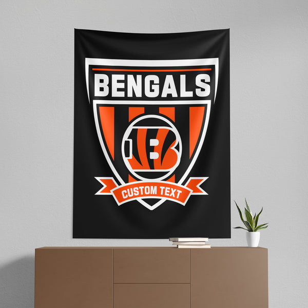 NFL Cincinnati Bengals Allegiance Personalized Wall Hanging 50x60 Inches
