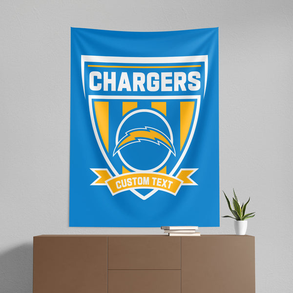 NFL Los Angeles Chargers Allegiance Personalized Wall Hanging 50x60 Inches