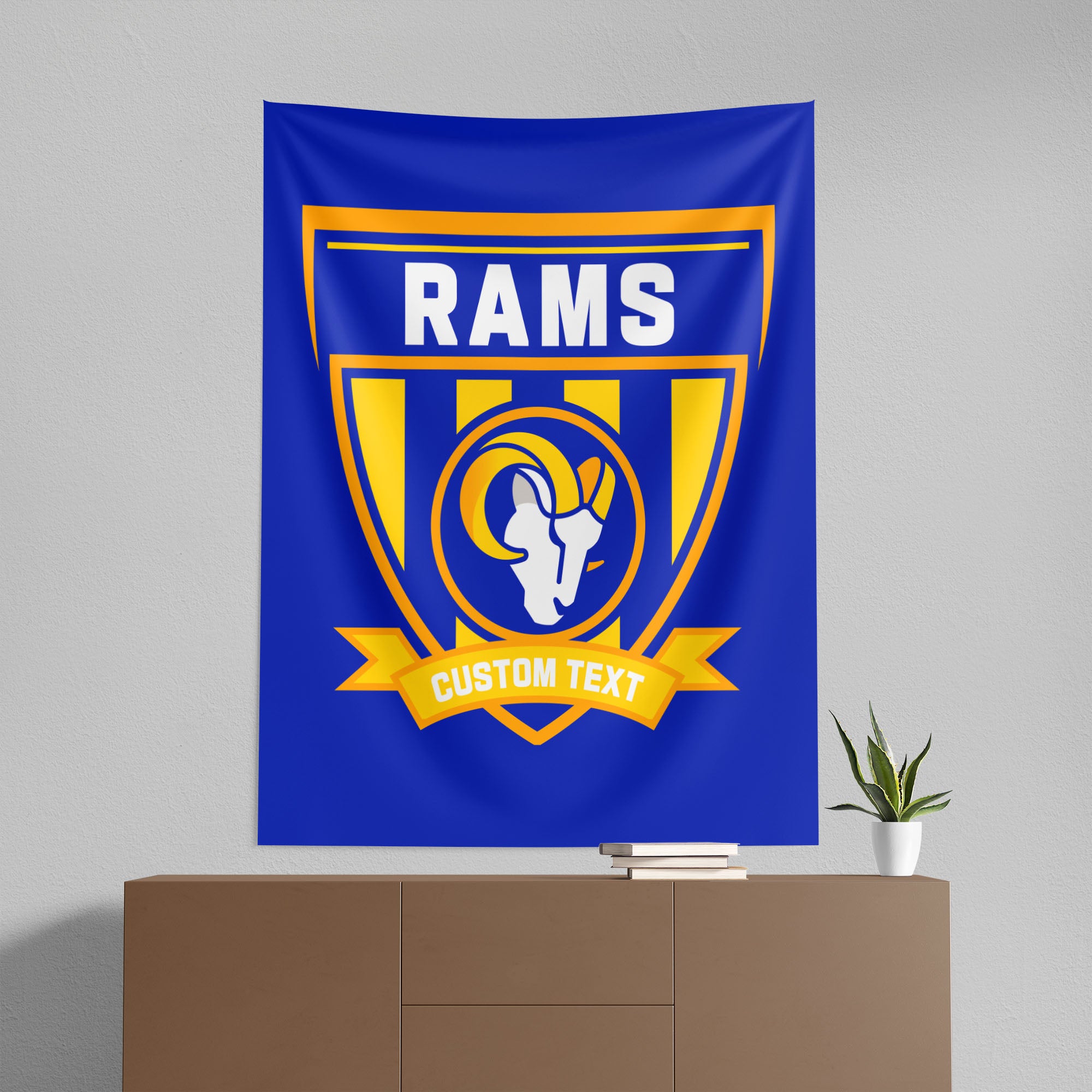 NFL Los Angeles Rams Allegiance Personalized Wall Hanging 50x60 Inches