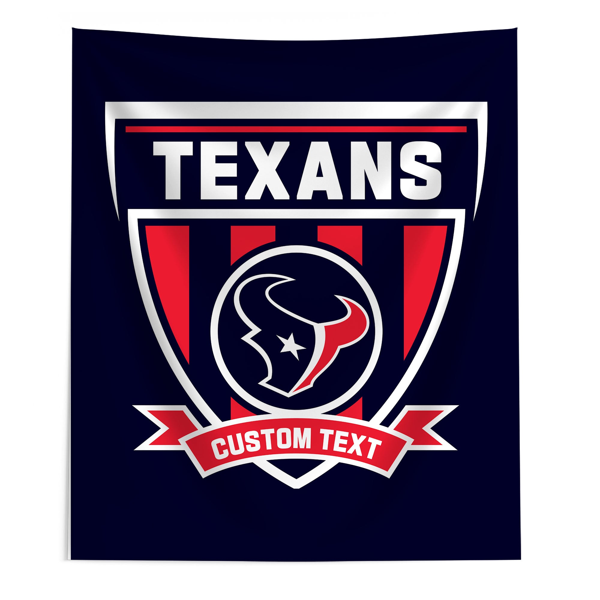 NFL Houston Texans Allegiance Personalized Wall Hanging 50x60 Inches