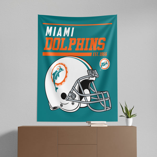 Miami Dolphins NFL 40 YD Dash Legacy Wall Hanging 50x60 Inches