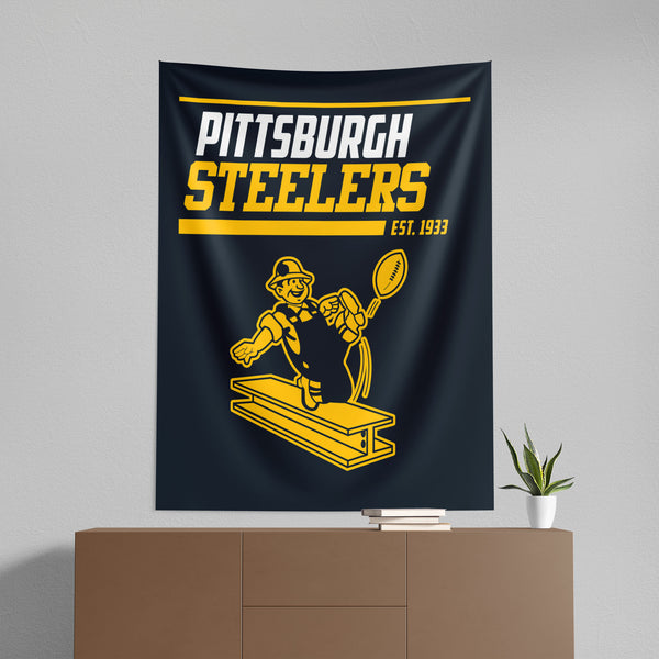 Pittsburgh Steelers NFL 40 YD Dash Legacy Wall Hanging 50x60 Inches
