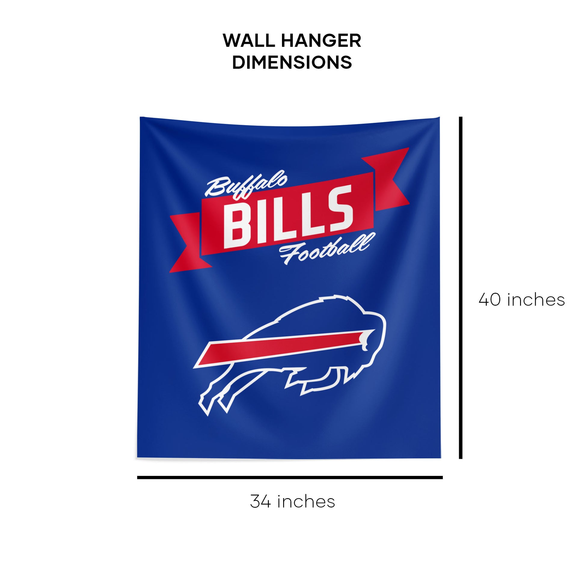 NFL Buffalo Bills Premium Wall Hanging 34 x 40 Inches