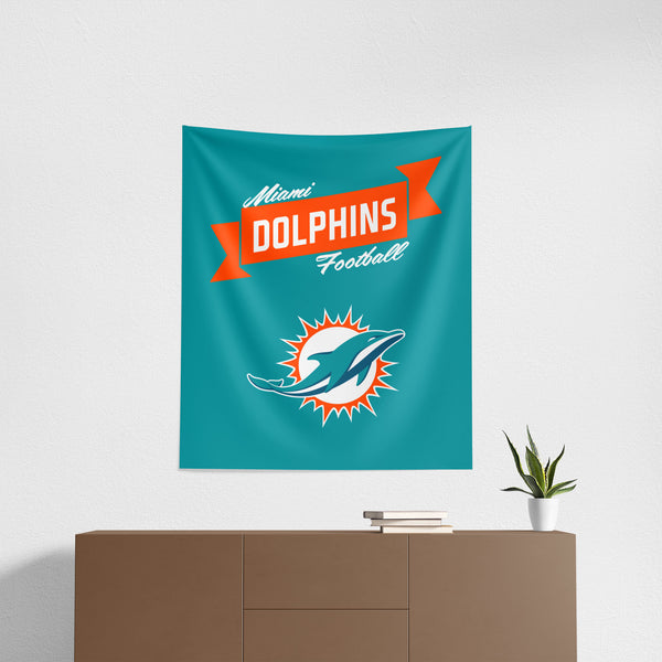 NFL Miami Dolphins Premium Wall Hanging 34 x 40 Inches