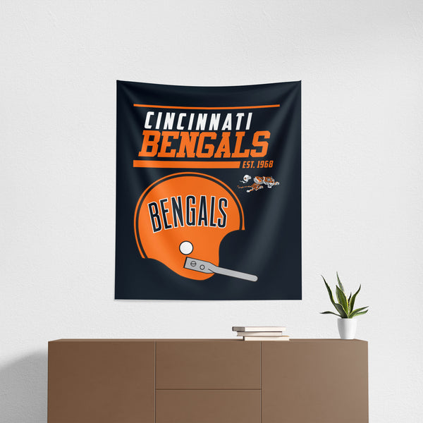 NFL Cincinnati Bengals 40 YD Dash Legacy Wall Hanging 34 x 40 Inches