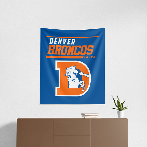 NFL Denver Broncos 40 YD Dash Legacy Wall Hanging 34 x 40 Inches