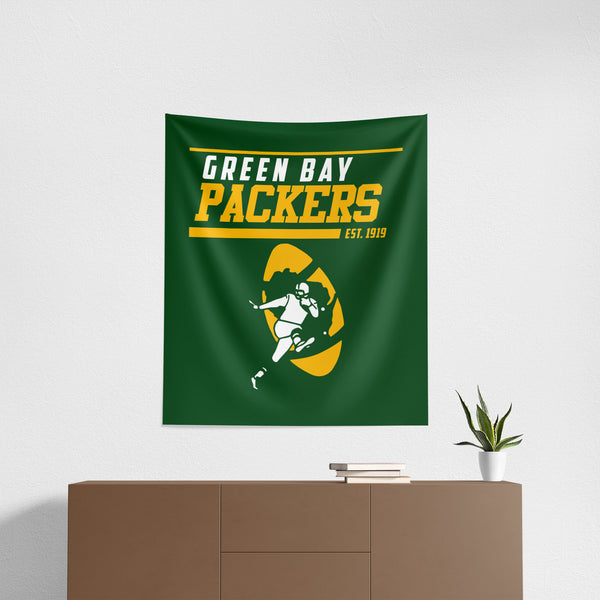 NFL Green Bay Packers 40 YD Dash Legacy Wall Hanging 34 x 40 Inches