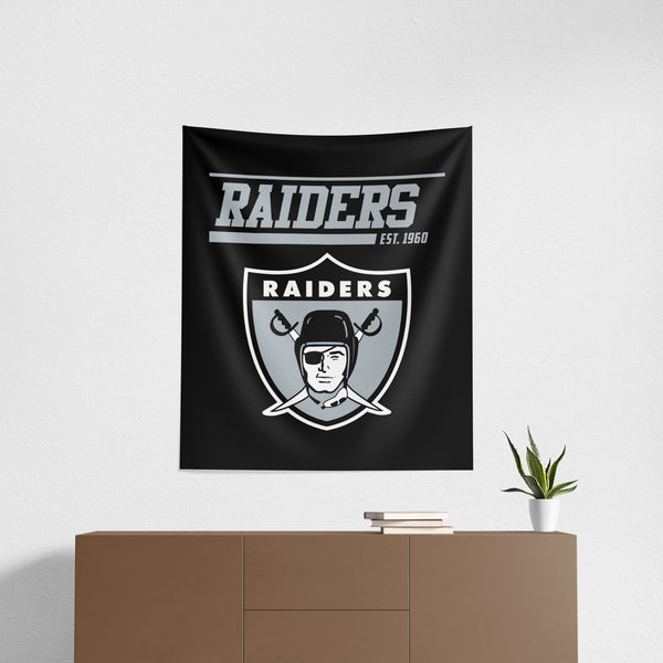 NFL Las Vegas Raiders 40 YD Dash Legacy Wall Hanging 34 x 40 Inches