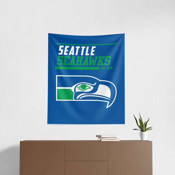 NFL Seattle Seahawks 40 YD Dash Legacy Wall Hanging 34 x 40 Inches