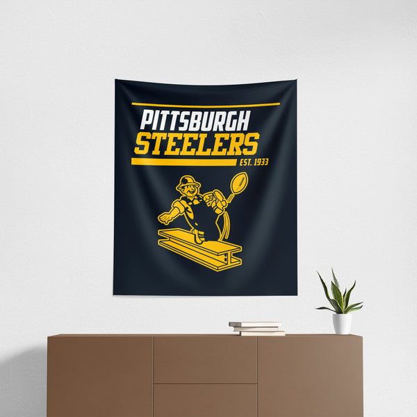 NFL Pittsburgh Steelers 40 YD Dash Legacy Wall Hanging 34 x 40 Inches