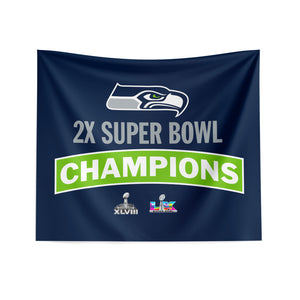 NFL Super Bowl 2026 Seattle Seahawks Multi Champs Grind Wall Hanging 34x40 inches