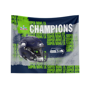 NFL Super Bowl 2026 Seattle Seahawks Champs Lombard Wall Hanging 34x40 inches