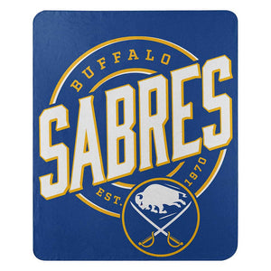 NHL Buffalo Sabres Campaign Fleece Throw Blanket 50x60 Inches