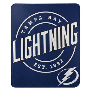 NHL Tampa Bay Lightning Campaign Fleece Throw Blanket 50x60 Inches