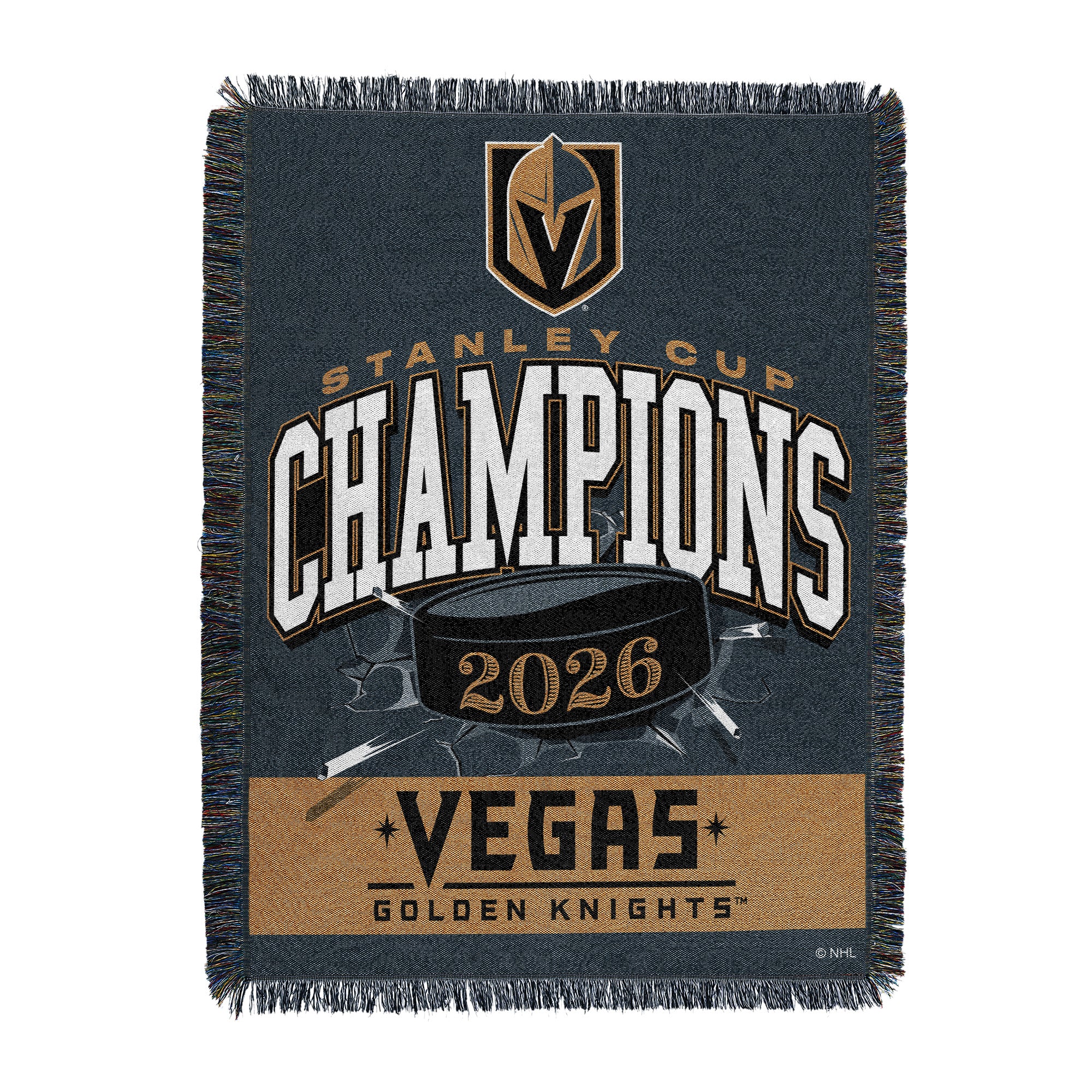 Vegas Golden Knights 2026 Stanley Cup Champions Rectify Woven Tapestry 48x60 inches