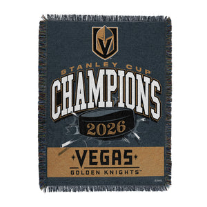 Vegas Golden Knights 2026 Stanley Cup Champions Rectify Woven Tapestry 48x60 inches