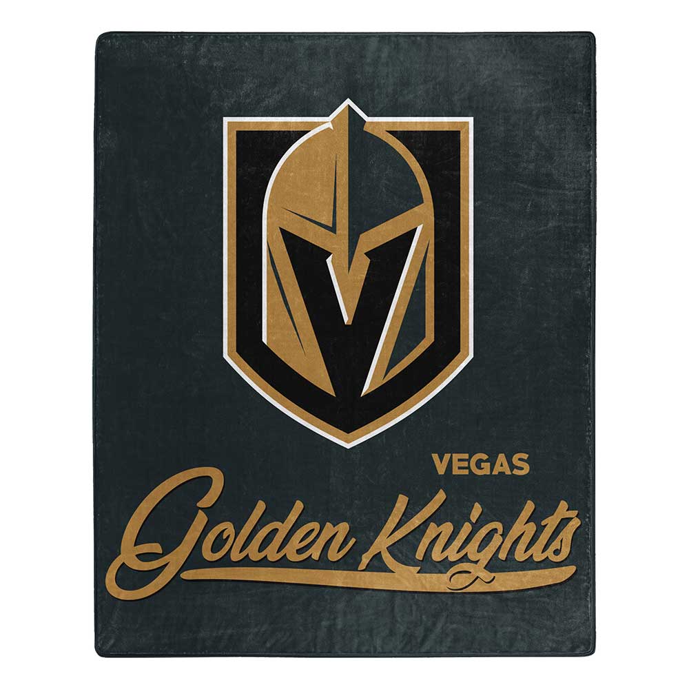 NHL Vegas Golden Knights Signature Raschel Throw Blanket 50x60 Inches