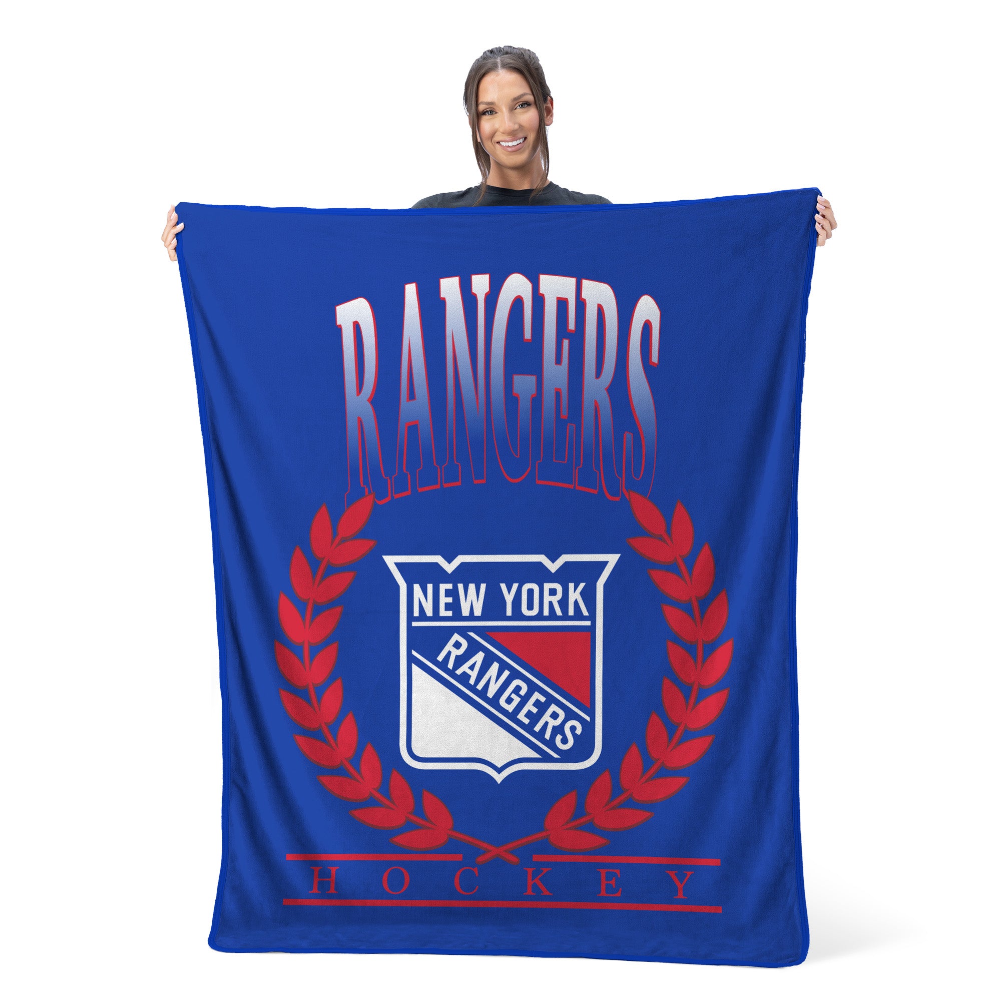 New York Rangers NHL Plateau Silk Touch Throw Blanket 46X60 Inches