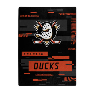 NHL Anaheim Ducks Digitize Raschel Throw Blanket 60x80Inches