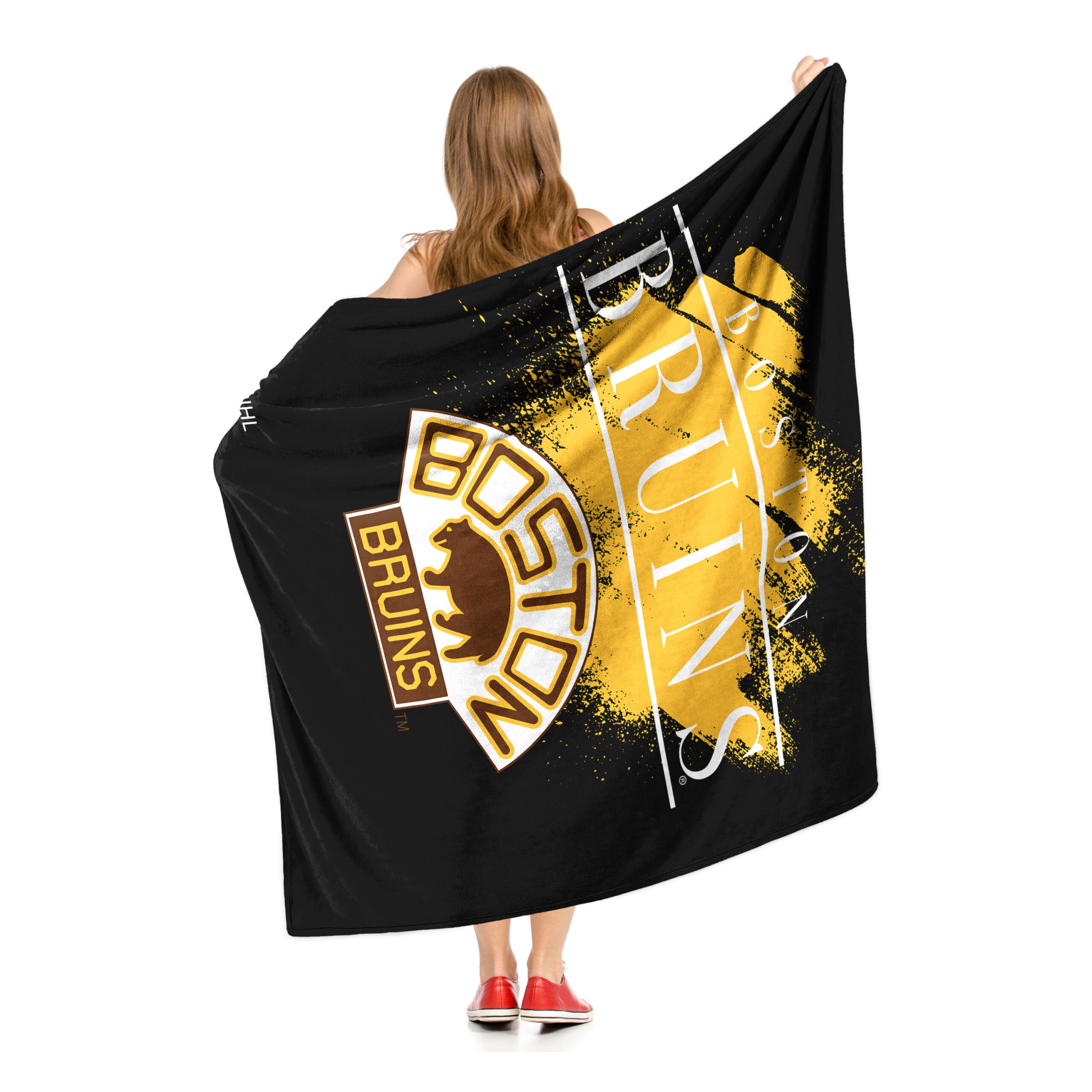 NHL Boston Bruins Vintage Silk Touch Throw Blanket 50x60 Inches