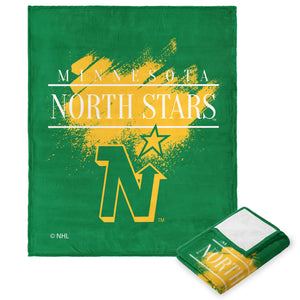 NHL Minnesota North Stars Vintage Silk Touch Throw Blanket 50x60 Inches