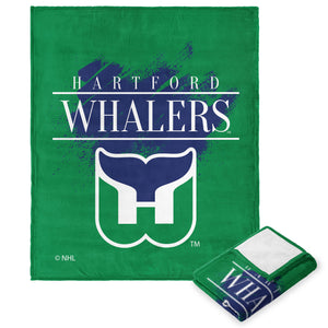 NHL Hartford Whalers Vintage Silk Touch Throw Blanket 50x60 Inches