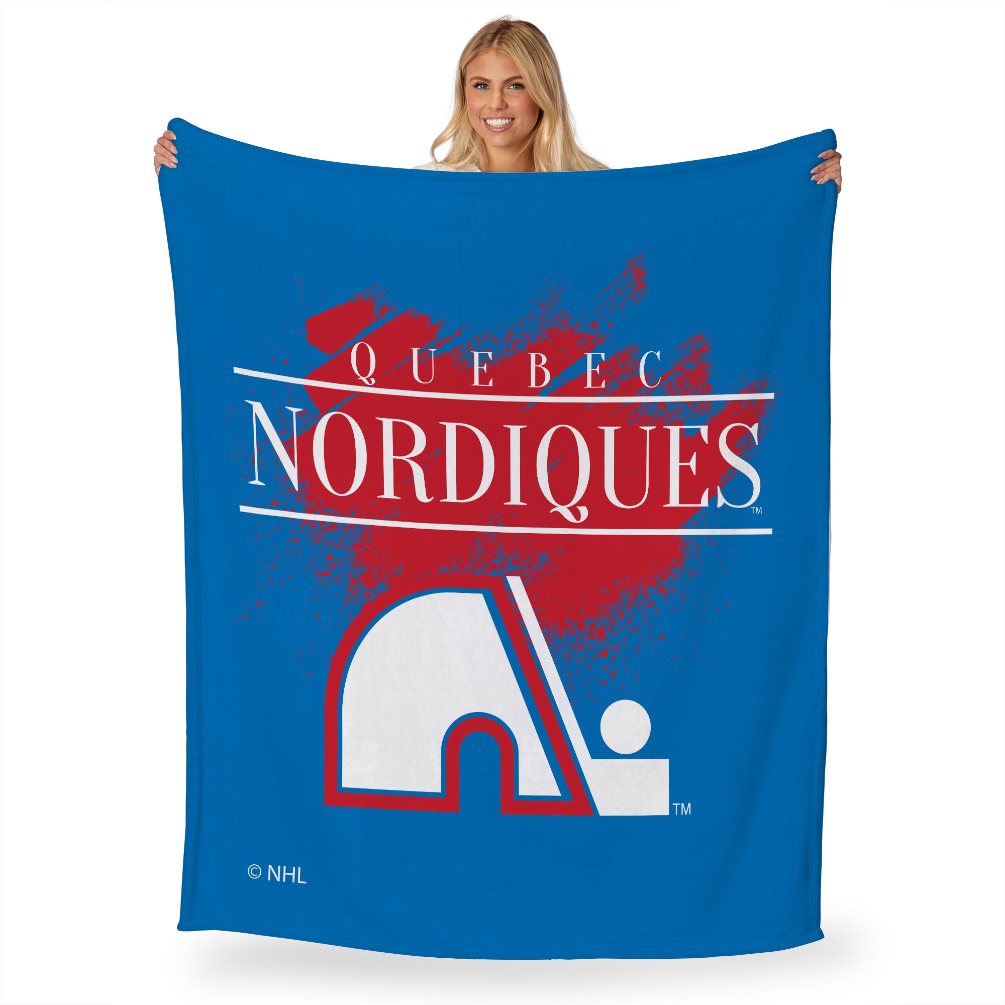 NHL Quebec Nordiques Vintage Silk Touch Throw Blanket 50x60 Inches