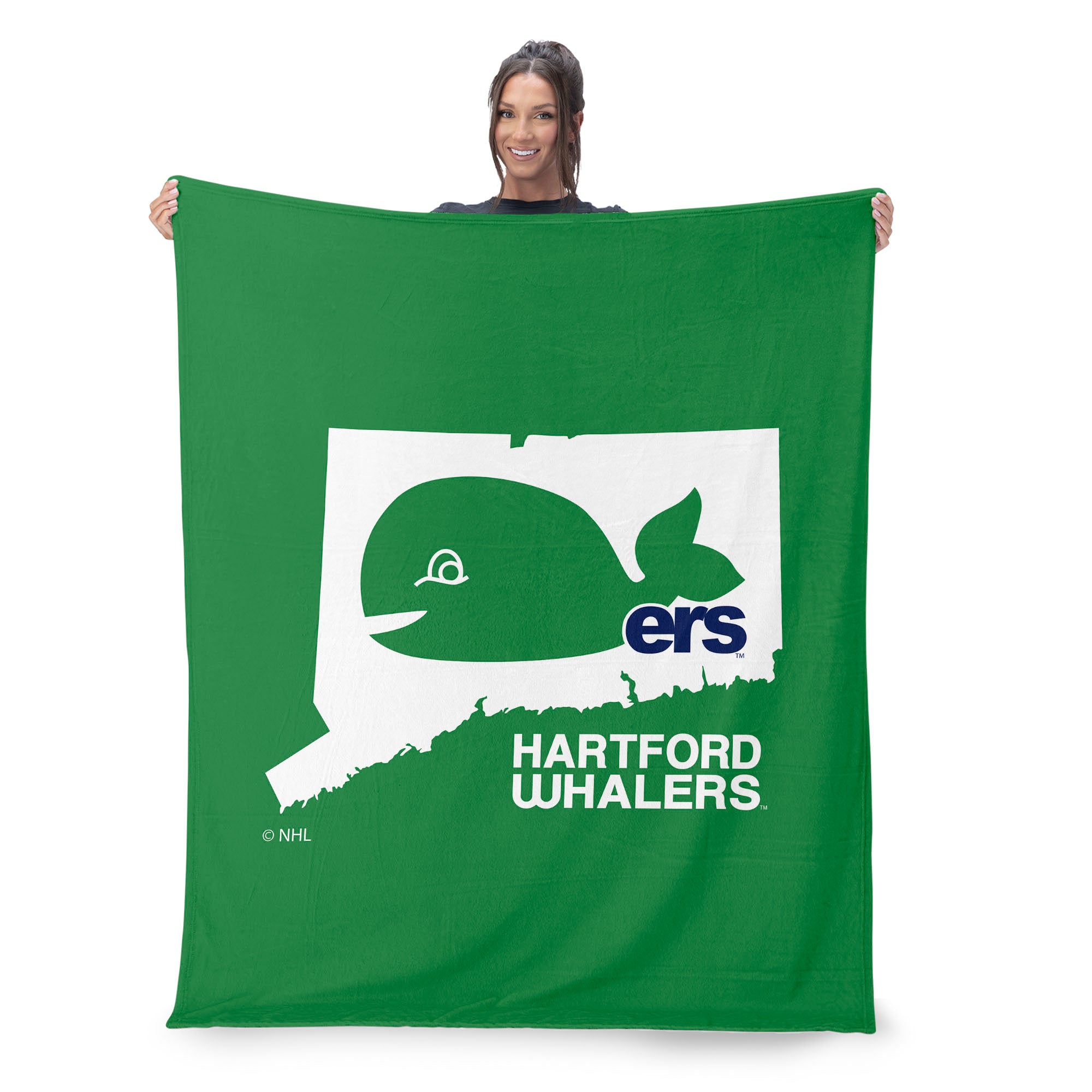 Hartford Whalers NHL State Locale Silk Touch Throw Blanket 50X60 Inches