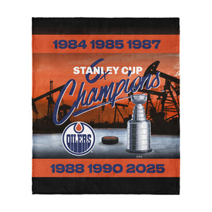 Edmonton Oilers NHL Multiply Silk Touch Throw Blanket 50x60 inches