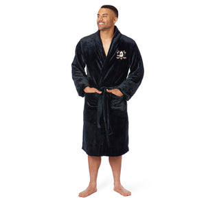 NHL Anaheim Ducks Black Mens Sherpa Bathrobe Large/XLarge