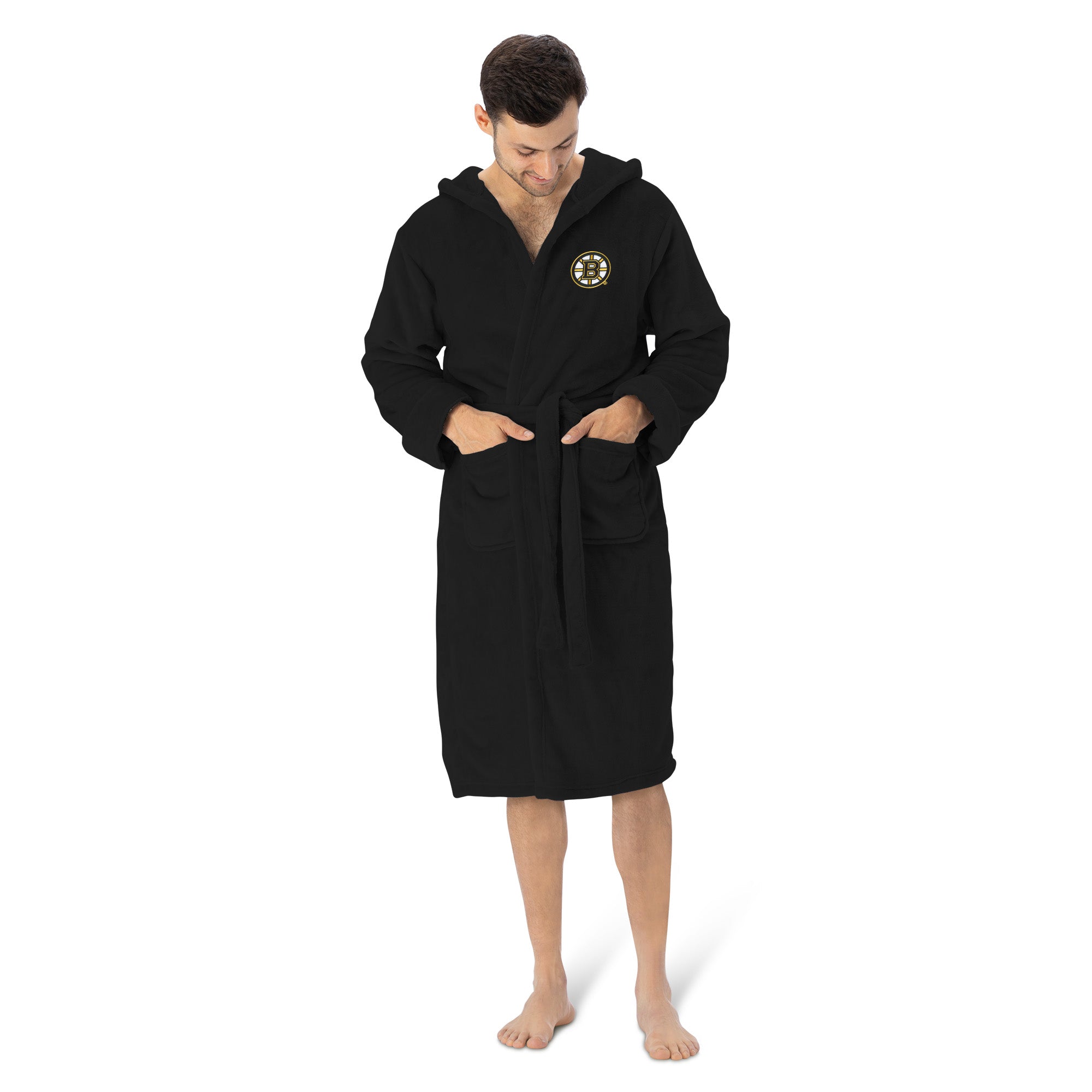 Boston Bruins NHL Hooded Silk Touch Robe 26x47 Inches