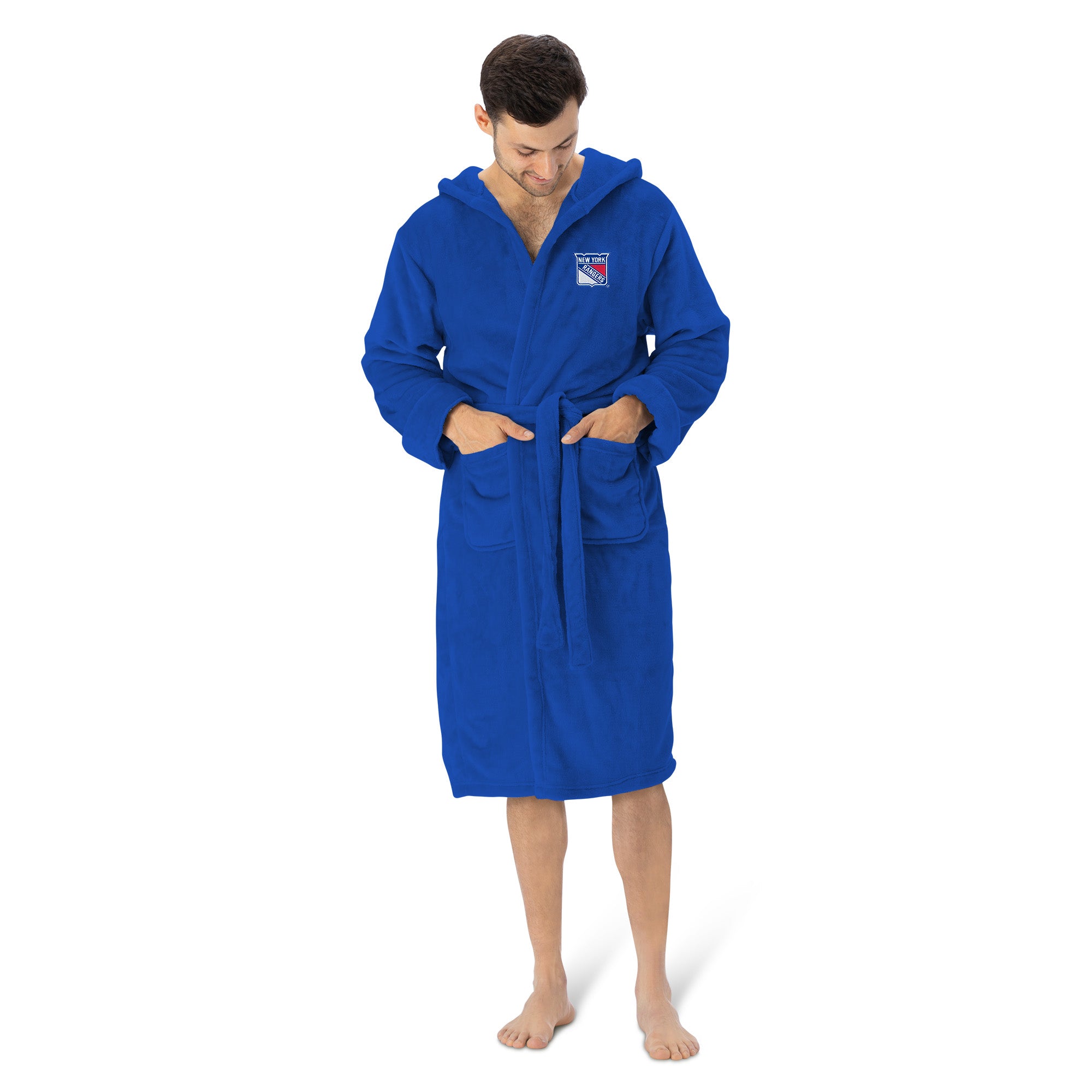 New York Rangers NHL Hooded Silk Touch Robe 26x47 Inches