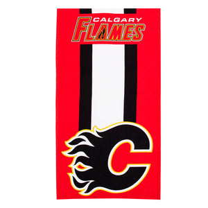 NHL Calgary Flames Zone Read Beach Towel 30x60 inches