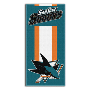 NHL San Jose Sharks Zone Read Beach Towel 30x60 inches
