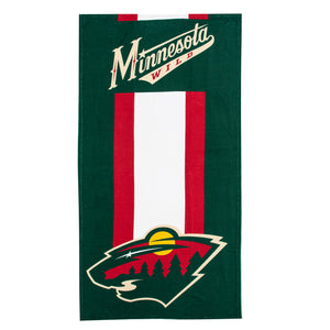 NHL Minnesota Wild Zone Read Beach Towel 30x60 inches