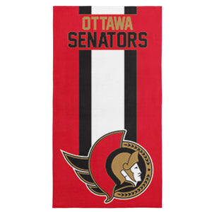 NHL Ottawa Senators Zone Read Beach Towel 30x60 inches